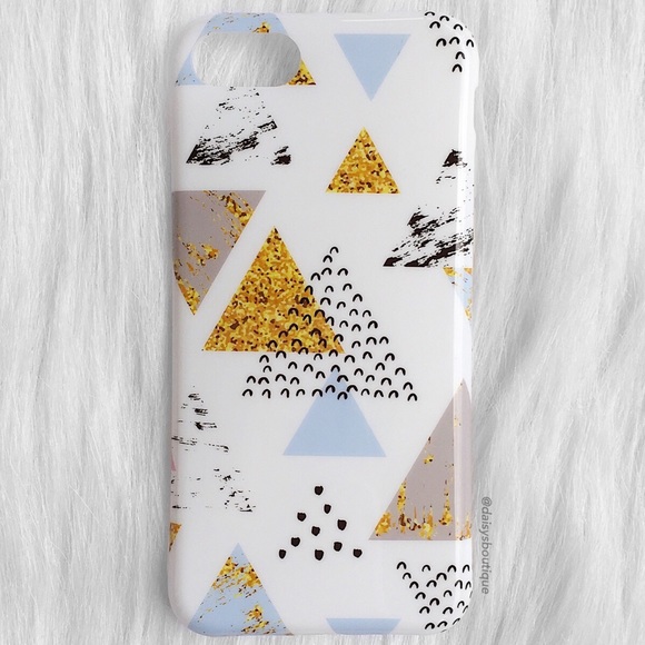 🌸4 for $10🌸 white gold triangle iPhone 7 case - Picture 2 of 3